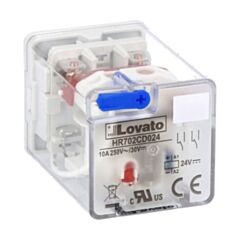 HR702CD024 - IND. RELAY 8 PINS 2C/O 10A 24VDC+LED