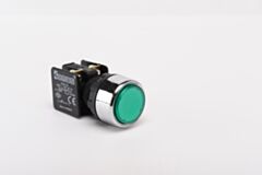 EMAS KB12DY EMAS KB FLUSH PUSH BUTTON 22M STOP(1NC) GREEN