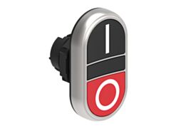 LOVATO LPCB7122 PULSANTE DOPPIO NERO/ROSSO SIMBOLI I-O