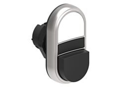 LOVATO LPCB7214 PULSANTE DOPPIO BIANCO/NERO SENZA SIMB.