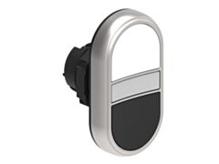 LOVATO LPCBL7114 PULSANTE DOPPIO BIANCO/NERO SENZA SIMB.