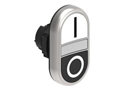 LOVATO LPCBL7124 DOUBLE TOUCH BUTTON WHITE/BLACK I-O ILLU