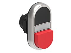 LOVATO LPCBL7212 PULSANTE DOPPIO NERO/ROSSO SENZA SIMBOLI