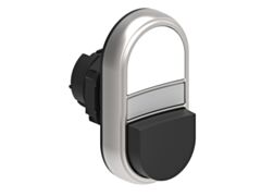 LOVATO LPCBL7214 PULSANTE DOPPIO BIANCO/NERO SENZA SIMB.