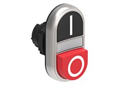 LOVATO LPCBL7222 PULSANTE DOPPIO NERO/ROSSO SIMBOLI I-O