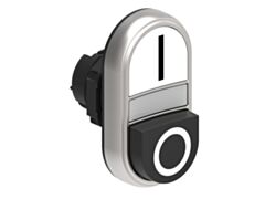 LOVATO LPCBL7224 PULSANTE DOPPIO BIANCO/NERO SIMBOLI I-O