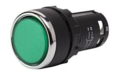 EMAS MB100DY EMAS MB SERIES FLUSH PUSH BUTTON GREEN 1NO