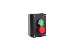 EMAS P2ABE30 EMAS P SERIES BLACK GREY PL. BOX 2 HOLES 1NO+1NC EMER. STOP 30MM