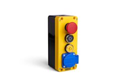 EMAS PA4412 EMAS YELLOW-BLACK LIFT PUSH BUT.STATION 4WAYS WTH SOCKE