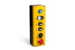 EMAS PA6601 EMAS YELLOW-BLACK LIFT PUSH BUTTON STATION 6 WAYS