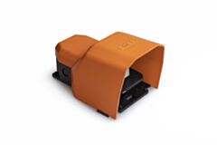 EMAS pdks11gx10t - foot switch single speed 2*(1 no+1 nc) with protection. orange