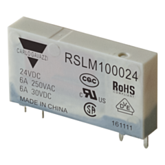 RSLM100024 - Relay 6A 250VAC/30VDC, 24VDC COIL, SPST