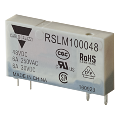 RSLM100048 - Relay 6A 250VAC/30VDC, 48VDC COIL, SPST