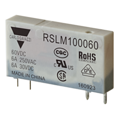 RSLM100060 - Relay 6A 250VAC/30VDC, 60VDC COIL, SPST
