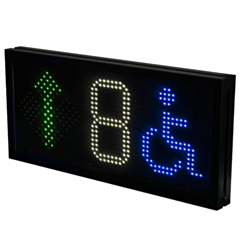 SBPDIS1ALH_-_Car_Park_Carpark_Display_Arrow_L+Disabled_R+1_Digit