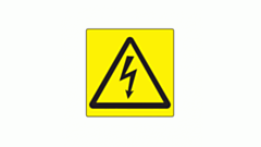 SL5050DTB10 Partex 50x50mm Black On Yellow Danger Label