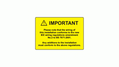 SL5050D440B10 Partex 50x50mm Black On Yellow Label 'DANGER 440V'