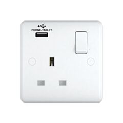 st2310 chint 1 gang 13a switched socket with 1x 2.1a usb outlet