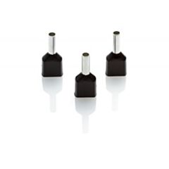TCEF1508F(1000) Partex FERRULE 1.5mm BLACK TWIN (1000)