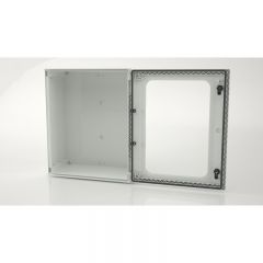 BRES-65P-3L-DC Safybox GRP Electrical Enclosure IP66 3 position lock with a Glazed Door 600Hx500Wx230D