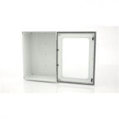 BRES-86P-3L-DC Safybox GRP Electrical Enclosure IP66 3 position lock with a Glazed Door 800Hx600Wx300D