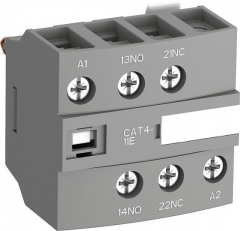 ABB cat4-11e front mounted instantaneous aux contact block with a1/a2 coil terminal blocks