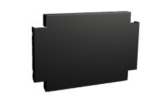 VX8620.041 Rittal Base/plinth trim panel, side H: 200 mm, for D: 400 mm