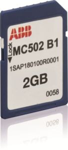ABB mc502 sd memory card 2 gb needs + mc503 option