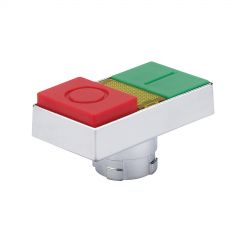 np2-bw844 chint illuminated red/green twin push button (head only)