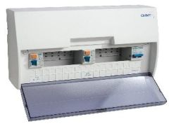nx2-10w 3*3 cons unit with rcd & isolatorsplit load consumer units