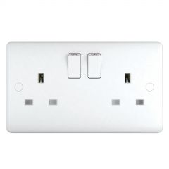 st2021 chint 13a 2 gang switched socket, single pole
