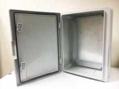 TEM IP65 Lockable Electrical Enclosure Large Plastic Weatherproof Wall Mounted Metal Internal Back Plate 400x300x170mm