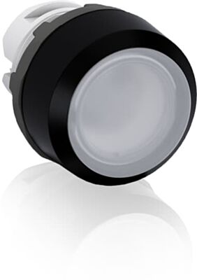 abb momentary clear illuminated flush push button 22mm mp1-11c