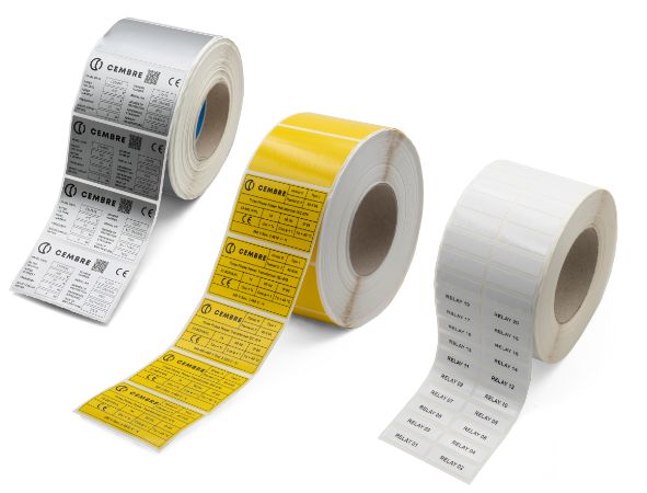 Cembre labels and thermal transfer ribbons