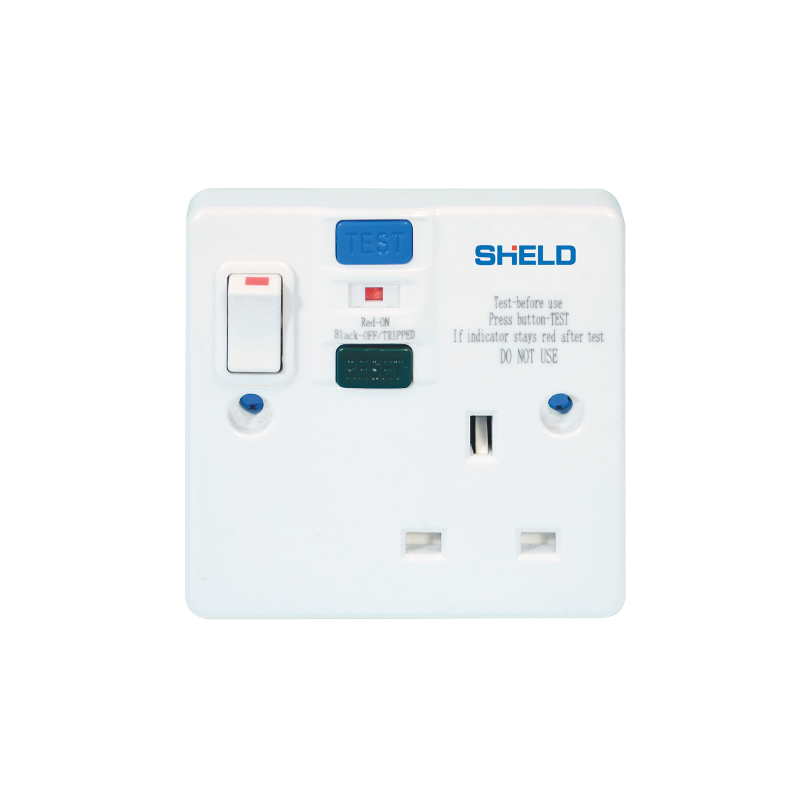 13A SINGLE RCD SOCKET PLASTIC